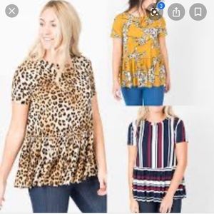 Short sleeve ruffle tee